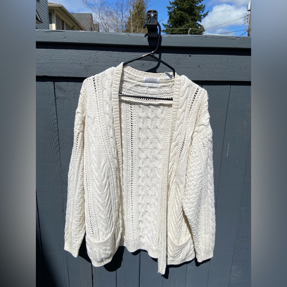 White made in the USA cardigan